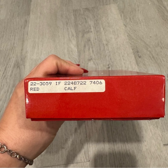 Salvatore Ferragamo Women's Vara Long Bifold Wallet, Red And Gold Authentic EUC - Picture 12 of 12